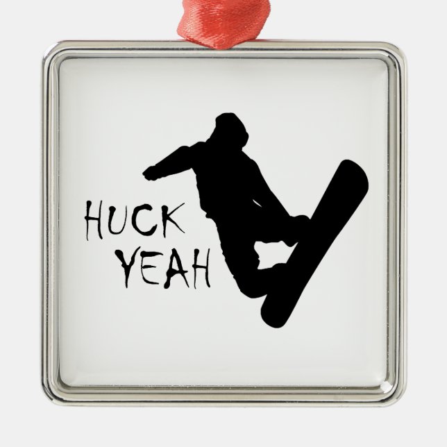Huck Ja (Snowboarding) Julgransprydnad Metall (Framsidan)