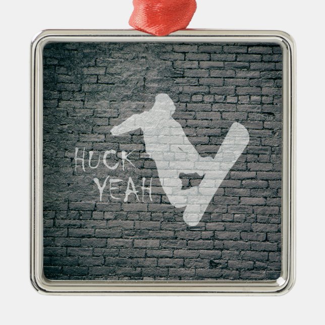 Huck Ja (Snowboarding) Julgransprydnad Metall (Framsidan)