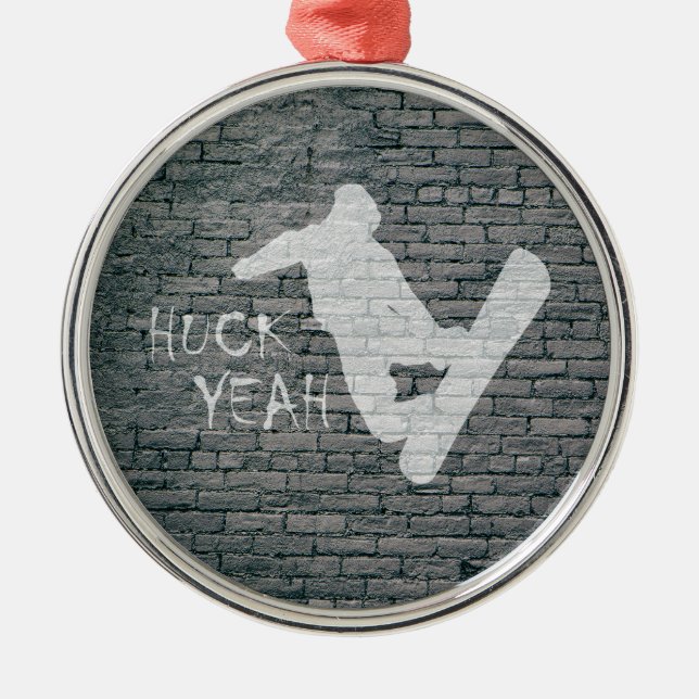 Huck Ja (Snowboarding) Julgransprydnad Metall (Framsidan)