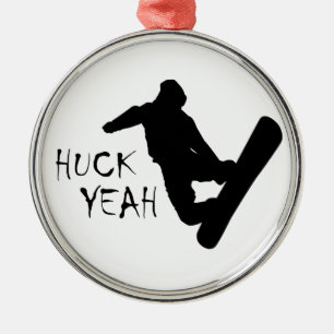 Huck Ja (Snowboarding) Julgransprydnad Metall