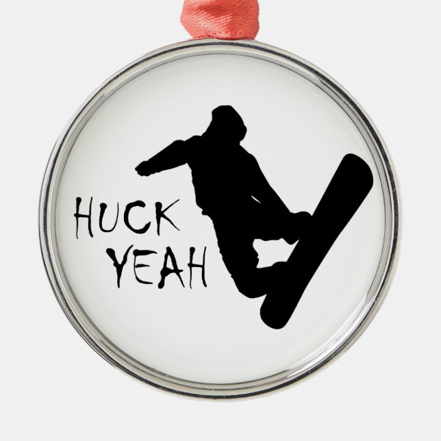 Huck Ja (Snowboarding) Julgransprydnad Metall (Framsidan)