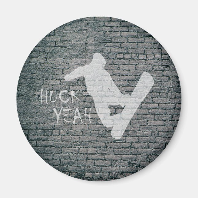 Huck Ja (Snowboarding) Magnet (Framsidan)