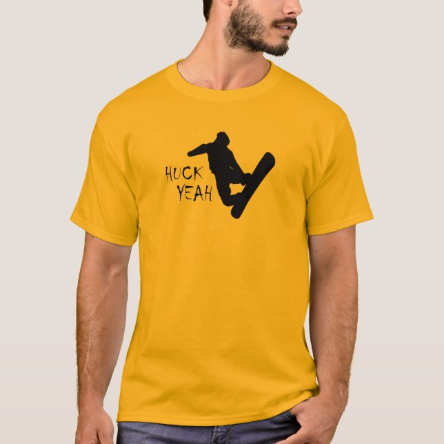 Huck Ja (Snowboarding) Tee Shirt (Framsida)