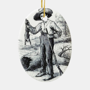 Huckleberry Finn Julgransprydnad Keramik