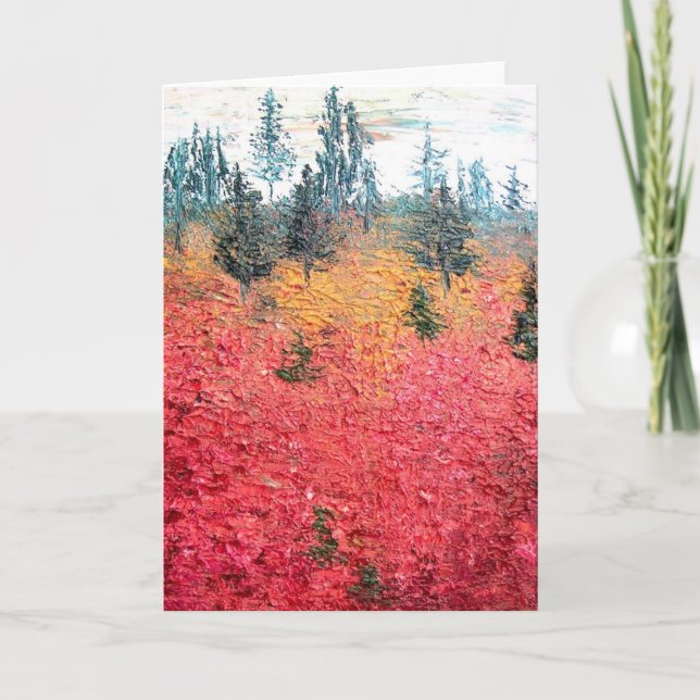 Huckleberry & gräs kort (Framsida)