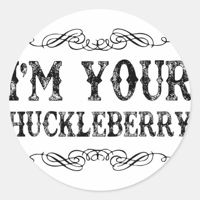 huckleberry runt klistermärke (Framsida)
