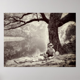 Huckleberry & Tom (Sepia Edition) Poster