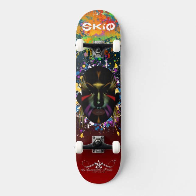 Hud 4/6 mini skateboard bräda 18,5 cm (Framsida)