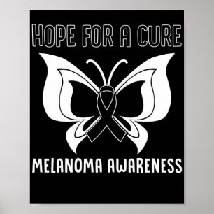Hud Cancer Hoppet om en ren Melanoma-medvetenhet Poster