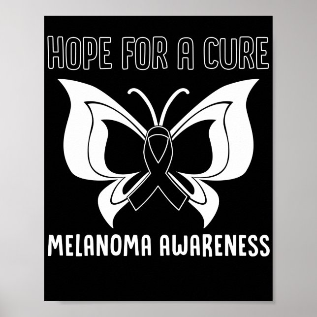 Hud Cancer Hoppet om en ren Melanoma-medvetenhet Poster (Framsidan)