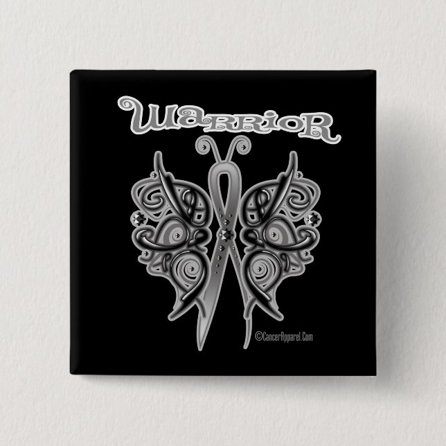 Hud Cancer Warrior Celtic Butterfly Knapp (Framsida)