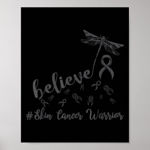 Hud Cancer Warrior Dragonfly Tro Hope Poster