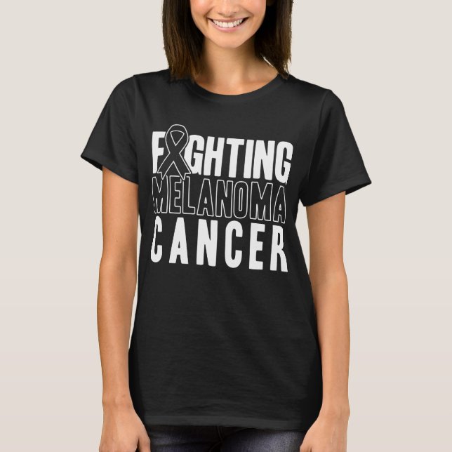 Hudcancer Kamp mot Melanom Cancer Melanom T Shirt (Framsida)