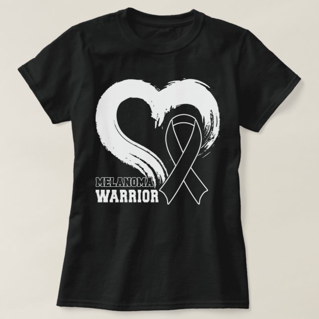 Hudcancer Melanoma Warrior Melanoma T Shirt (Design framsida)