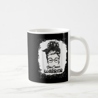 Hudcancer Warrior Bleached Messy Bun Survivor BE Kaffemugg