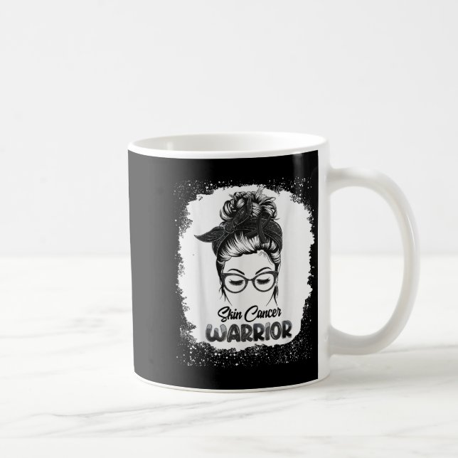 Hudcancer Warrior Bleached Messy Bun Survivor BE Kaffemugg (Höger)