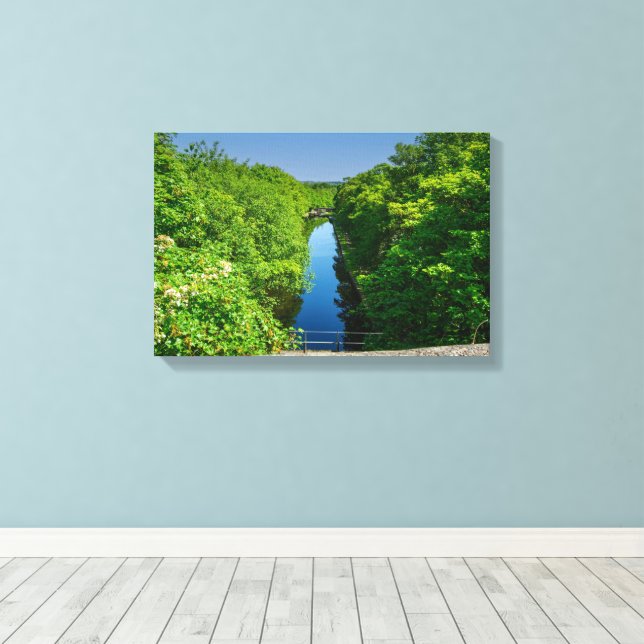 Huddersfield Broad Canal Canvastryck (Insitu (trägolv))