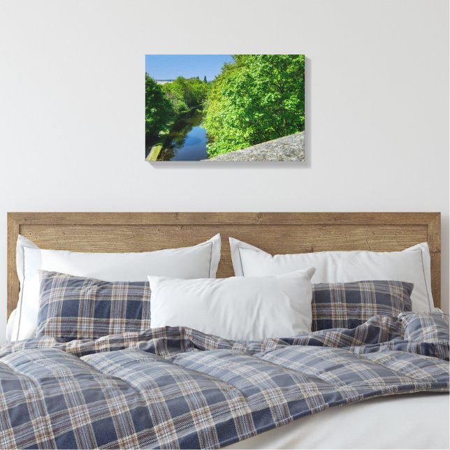 Huddersfield Broad Canal, Whitacre Mill Viaduct Canvastryck (Insitu (sovrum))