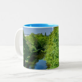Huddersfield Broad Canal, Whitacre Mill Viaduct Två-Tonad Mugg