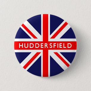 Huddersfield UK Flagga Knapp
