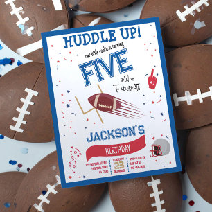 Huddle Up Rookie Football Budget Birthday Inbjudan