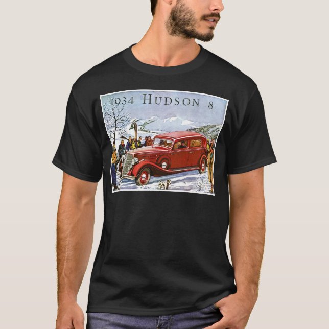 Hudson 1934 8 - vintageannonsering tröja (Framsida)