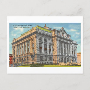 Hudson County Court House i Jersey City, NJ Vykort