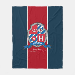 Hudson eller brev H namn, dvs. knivsköld Fleecefilt