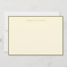 Hudson-Grönt - platt anteckningskort 5" x 7"