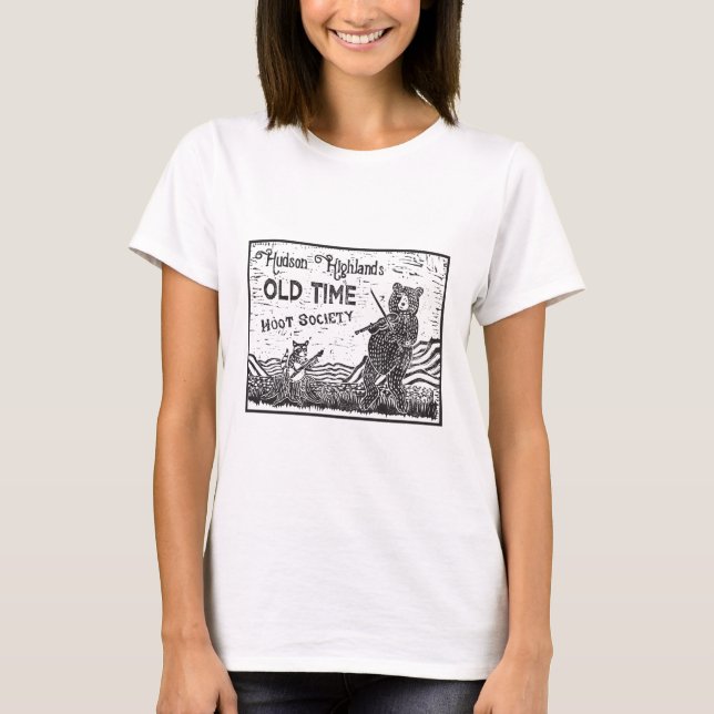 Hudson Highlands Old Time Hoot Society Tee! Kvinna T Shirt (Framsida)