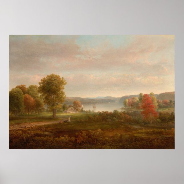 Hudson in Autumn - Thomas Doughty Fine Art Poster (Framsidan)