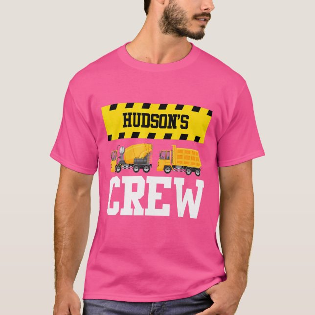 Hudson Konstruktionsbesättning Anpassad Soptrubb D T Shirt (Framsida)