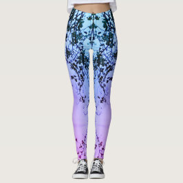 Hudson Leggings Rosa Blå Lila Urblekning