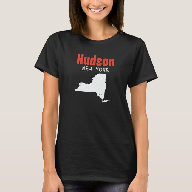 Hudson New York USA State America Travel New Yorke T Shirt (Framsida)