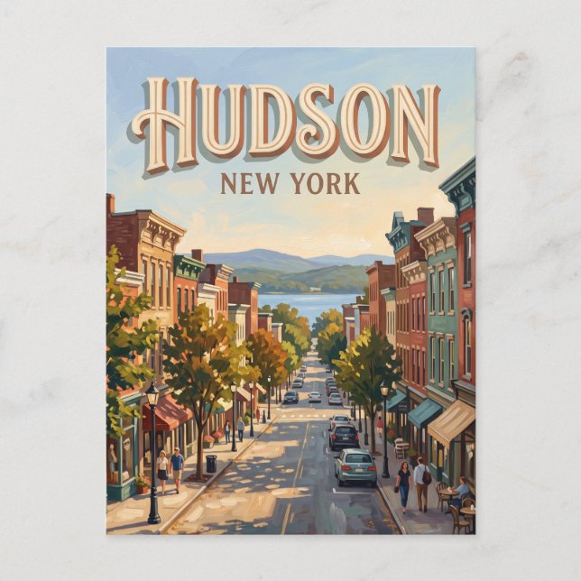 Hudson New York Vykort (Framsida)