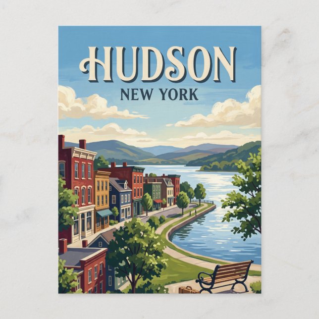Hudson New York Vykort (Framsida)