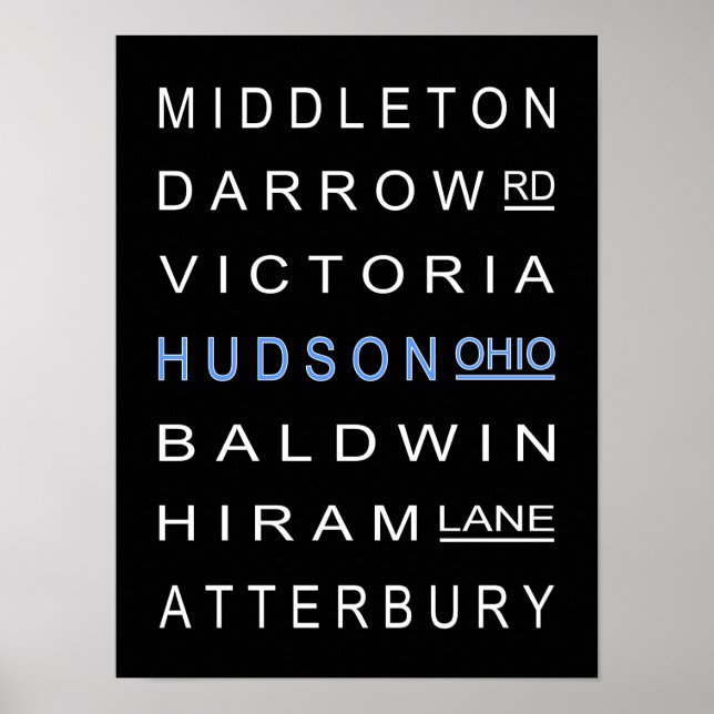Hudson och Hennes Streets Poster (Framsidan)