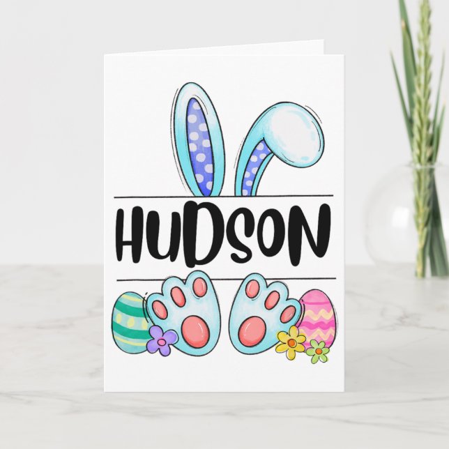 Hudson påskharen  kort (Framsida)