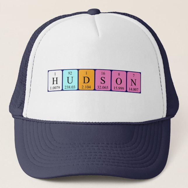 Hudson periodisk bord namn hat keps (Framsida)