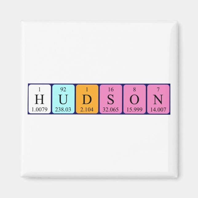 Hudson periodisk magnet bord namn (Framsidan)