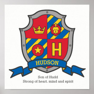 Hudson pojkar namn betyder örldrörsköld poster