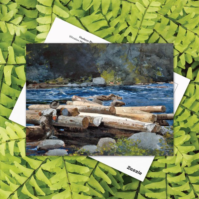 Hudson River Adirondacks Winslow Homer Vykort (Skapare uppladdad)