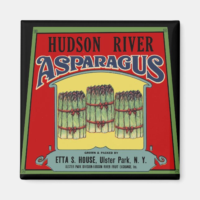 Hudson River Asparagus Label Magnet (Framsidan)