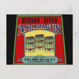 Hudson River Asparagus Label Vykort