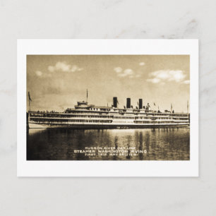 Hudson River Day Line Steamer Washington Irving Vykort