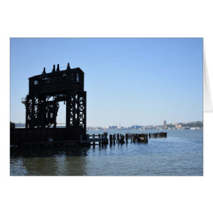 Hudson River Dock New York City NYC Photography Hälsningskort
