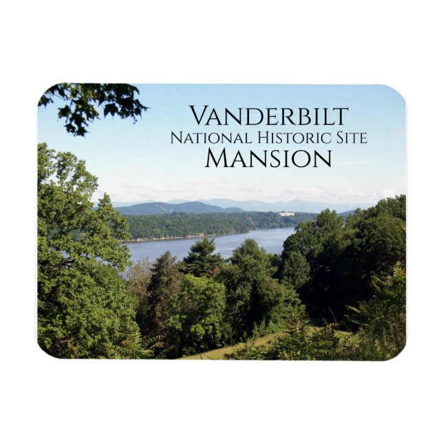 Hudson River från Vanderbilt Mansion, Hyde Par, NY Magnet (Horisontell)