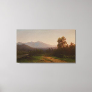 Hudson River Ligcape, c.1860-5 (olja på arbetsyta) Canvastryck