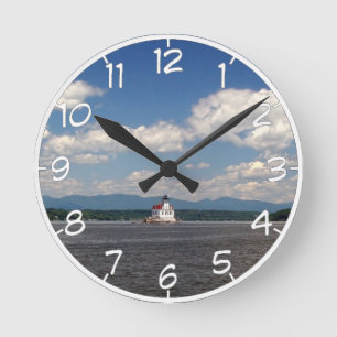 Hudson River Lighthouse Rund Klocka
