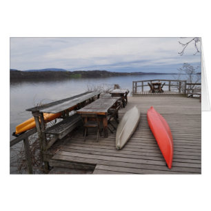 Hudson River med Canoes Hälsningskort